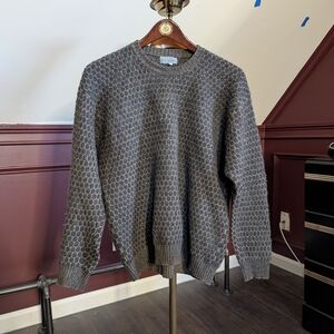 BULLOCK & JONES Vintage Pure Cashmere Scotland Honeycomb Pattern Sweater Knit